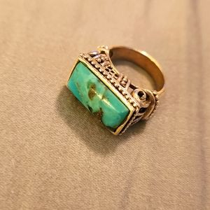 Turquoise ring sterling silver